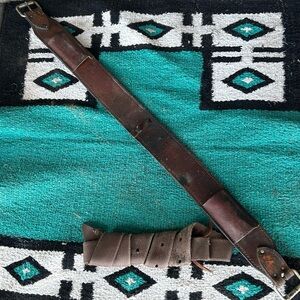 Brown Leather Horse Back Cinch